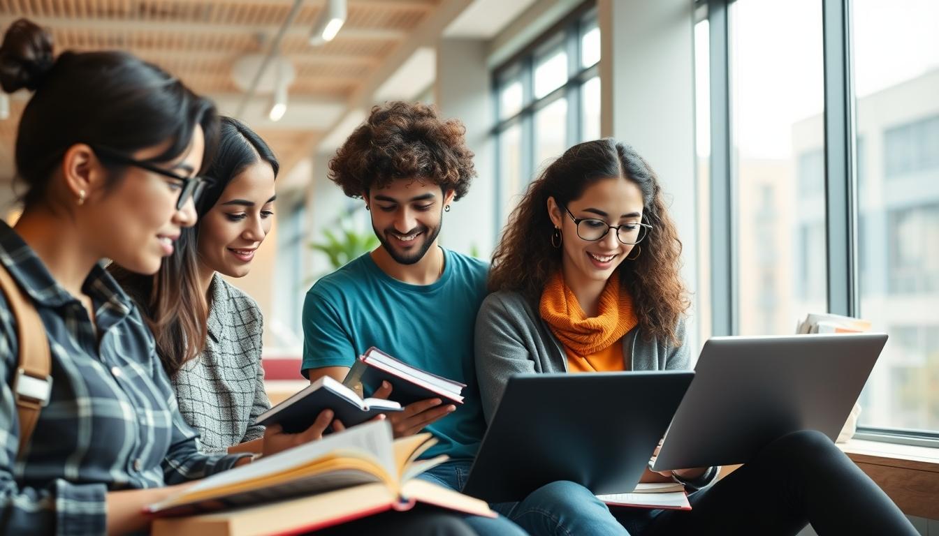 Modern university campus for students