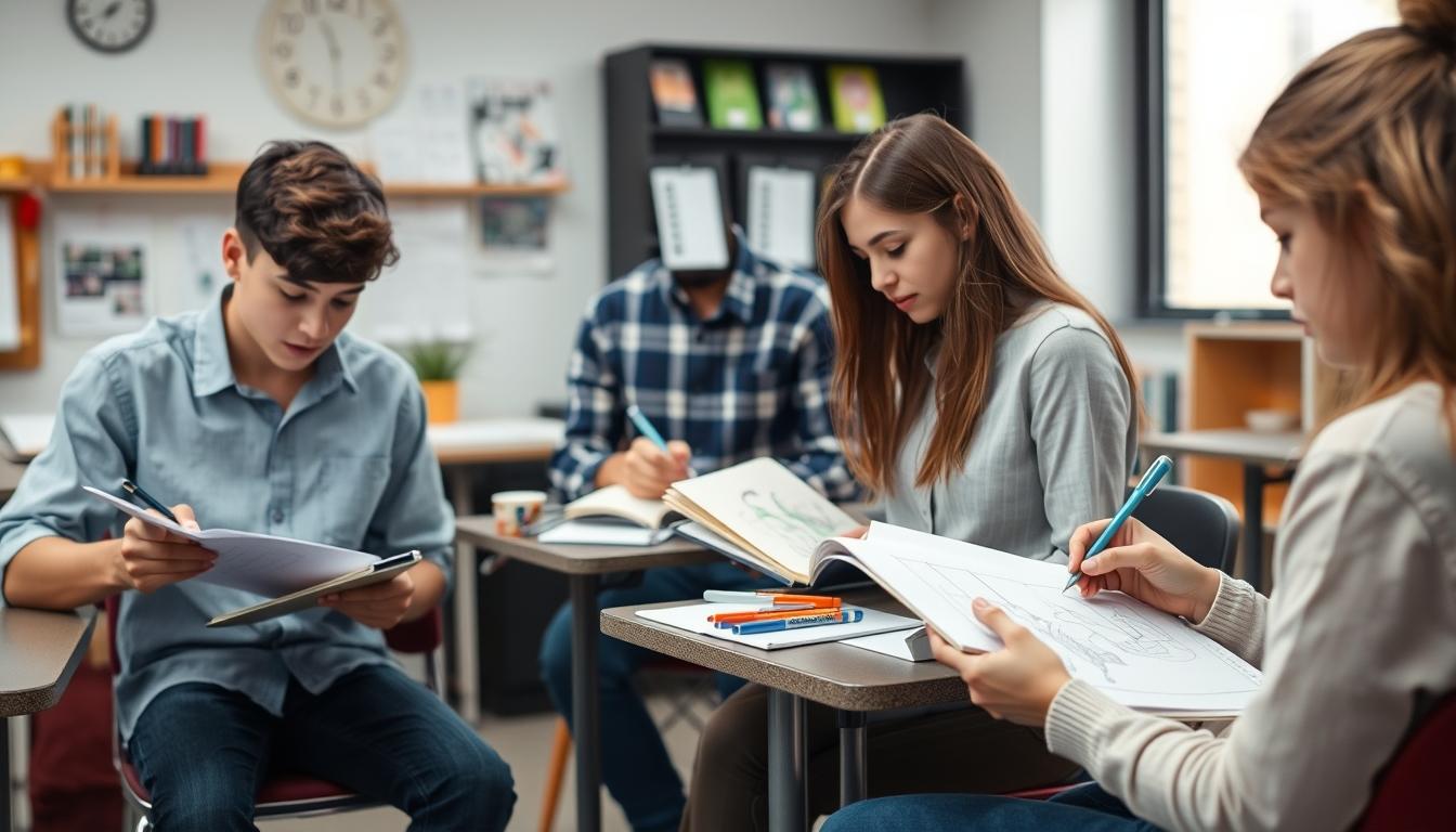 Student developing practical and academic skills