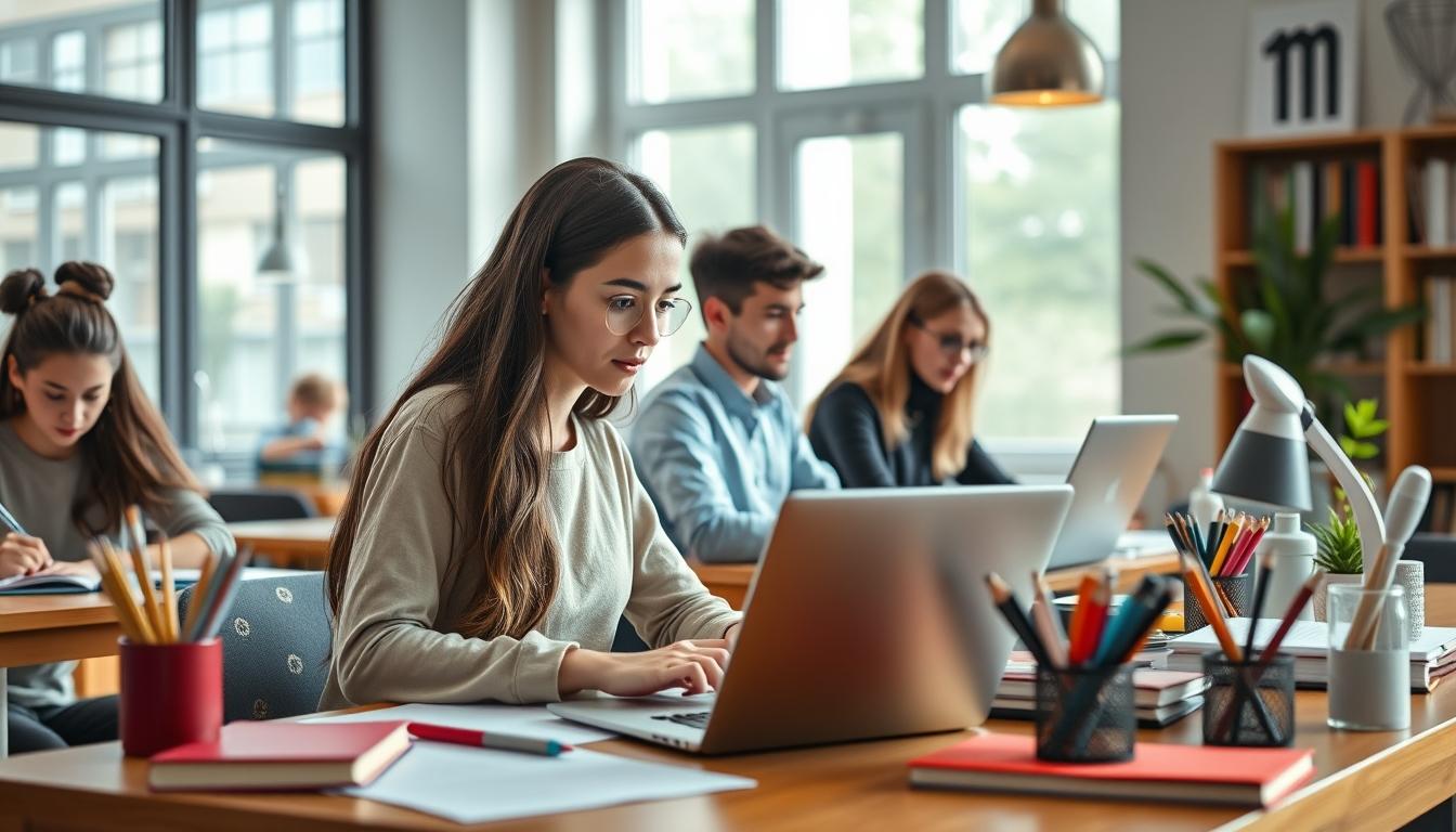 University campus and academic setting in Amsterdam